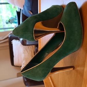 Jade Green and Gold Jessica Simpson Pumps